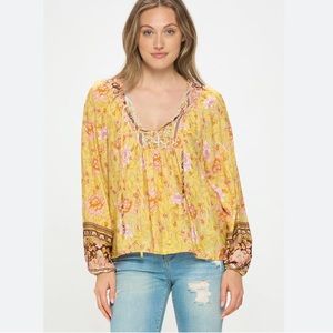Boho Women’s Print Long Sleeve Blouse. Size M‎ (73)